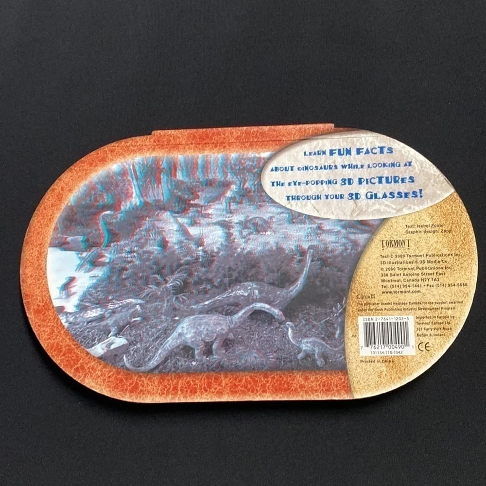 Dinosaur fact book 3D glasses T. Rex learning kids interactive book